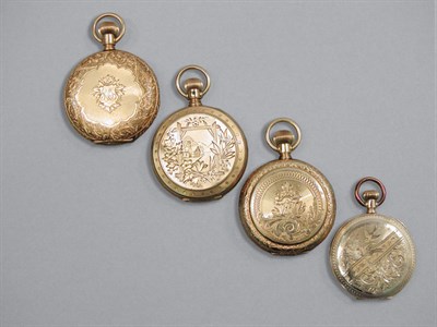 Lot 91 - Four Hunting Case Pocket Watches