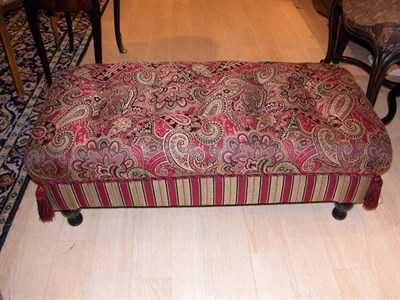 Lot 1230 - Pair of Tufted Upholstered Rectangular...