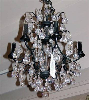 Lot 1362 - Louis XV Style Metal and Glass Six-Light...