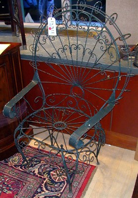 Lot 1438 - Pair of Victorian Style Wire Garden Chairs