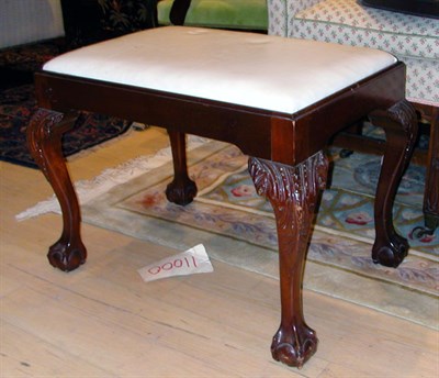 Lot 1235 - Georgian Style Leather Upholstered Stool...