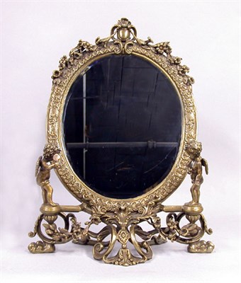 Lot 1223 - Rococo Style Gilt-Bronze Dressing Mirror