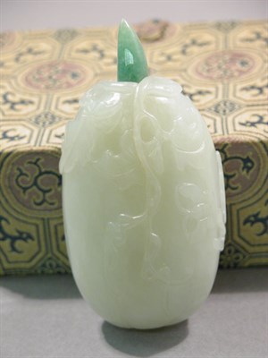 Lot 4266 - Chinese Light Celadon Jade Snuff Bottle Of...
