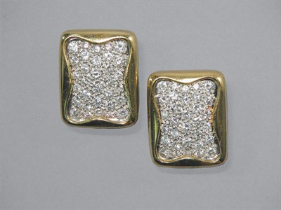 Lot 431 - Pair of Gold & Diamond Earrings