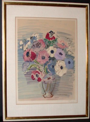 Lot 2117 - Raoul Dufy FLORAL STILL LIFE Color lithograph,...