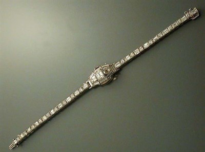 Lot 508 - Diamond Bracelet- Watch