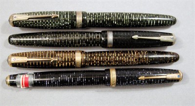 Lot 2272 - Four Assorted Parker Vacumatic Fountain Pens