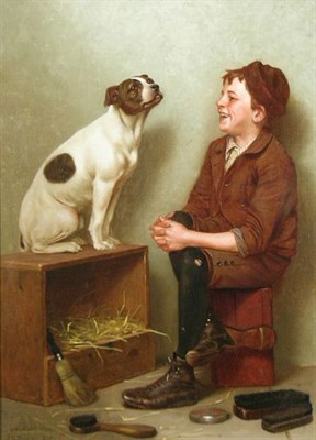 Lot 134 - John George Brown 1831-1913 A BOY AND HIS DOG...