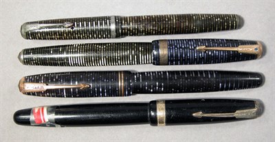 Lot 2281 - Four Assorted Parker Vacumatic Fountain Pens