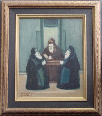 Lot 2047F - Israeli School 20th Century THREE CLERICS...