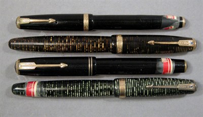 Lot 2276 - Four Assorted Parker Vacumatic Fountain Pens