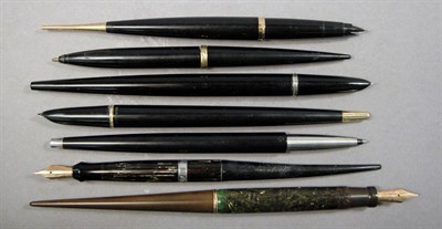 Lot 2296 - Seven Assorted Parker Desk Pens Comprising...