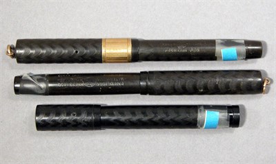 Lot 2264D - Two Waterman Hard Chased Rubber Ladys'...