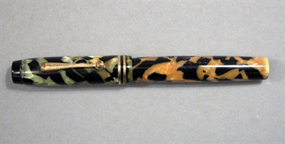 Lot 2264E - Moore Pearl and Black Plastic Fountain Pen #96