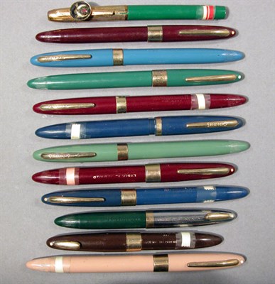 Lot 2314 - Twelve Assorted Sheaffer Fountain Pens Various...
