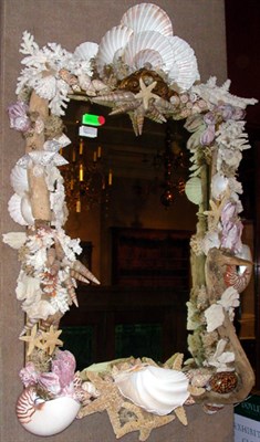 Lot 1355 - Victorian Style Shell Decorated Mirror
