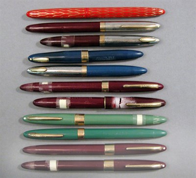 Lot 2236 - Eleven Assorted Sheaffer Fountain Pens