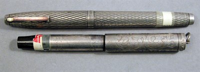 Lot 2235 - Two Sheaffer Sterling Silver Fountain Pens