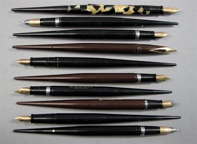 Lot 2233 - Ten Assorted Sheaffer Desk Fountain Pens