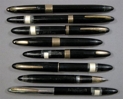 Lot 2232 - Eight Assorted Sheaffer Fountain Pens Jet...