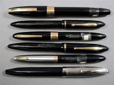 Lot 2231 - Six Assorted Sheaffer Fountain Pens