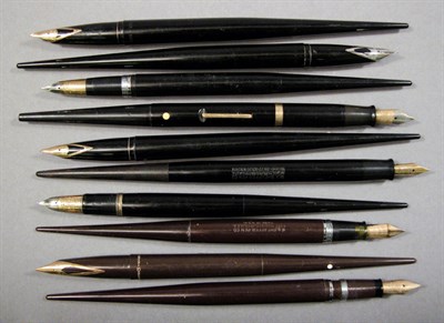 Lot 2229 - Ten Assorted Sheaffer Desk Fountain Pens