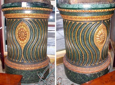 Lot 1440 - Pair of Neoclassical Style Polychrome and Gilt...