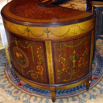 Lot 1273 - Neoclassical Style Painted Demilune Side...