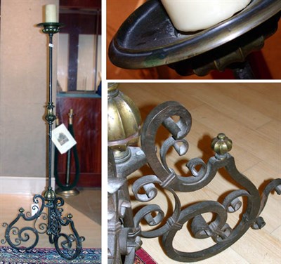 Lot 4295 - Italian Baroque Style Wrought Iron and Bronze...