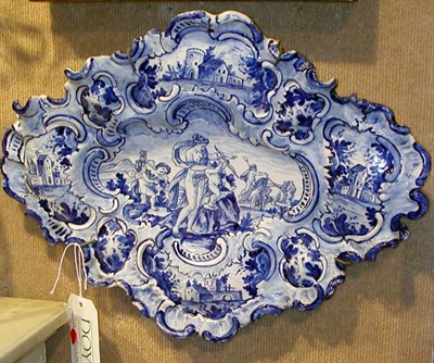 Lot 1352 - Delft Style Blue and White Pottery Wall Plaque...