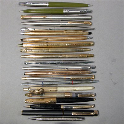 Lot 2227 - Twenty-One Assorted Ball Point Pens and Pencils