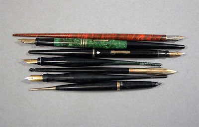 Lot 2264 - Seven Assorted Desk Fountain Pens