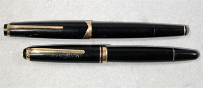 Lot 2257 - Two Mont Blanc Fountain Pens Black with...