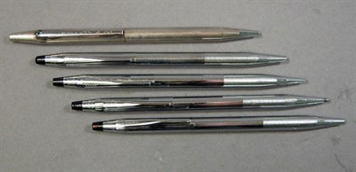 Lot 2256 - Five Cross Pens and Pencils Including a...