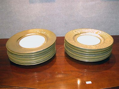 Lot 1216 - Set of Twelve Hutschenreuther Porcelain Gilt...