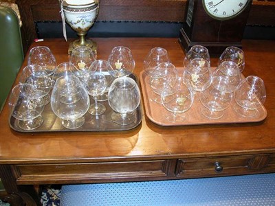 Lot 1245 - Group of Glass Brandy Snifters Approximately...