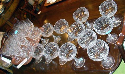 Lot 1381 - Stuart Cut Glass Goblets in Two Sizes...