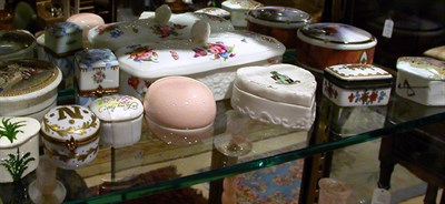 Lot 1184 - Group of Porcelain Trinket Boxes Including...