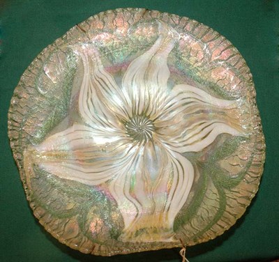 Lot 2688 - Tiffany Iridescent Favrile Glass Charger Of...