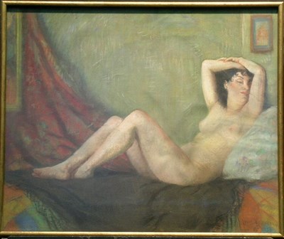 Lot 2030 - Louis Kronberg American, 1872-1965 RECLINING...