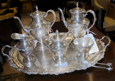 Lot 1306A - Sterling Silver Six-Piece Tea Service...