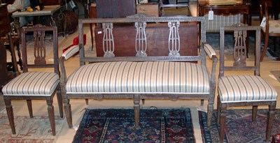 Lot 2466 - Italian Neoclassical Style Walnut Suite...