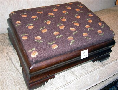 Lot 1430 - Victorian Walnut Upholstered Footstool