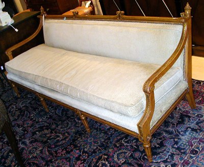 Lot 1409 - Neoclassical Style Upholstered Walnut Settee