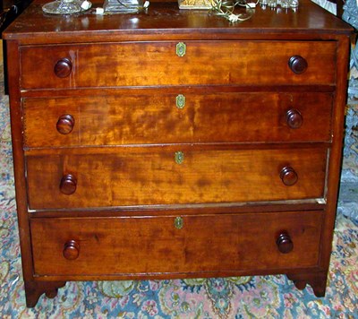 Lot 1099 - Federal Style Cherry Chest Height 37 inches,...