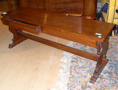 Lot 1103 - Georgian Style Mahogany Bench Height 16 inches,...