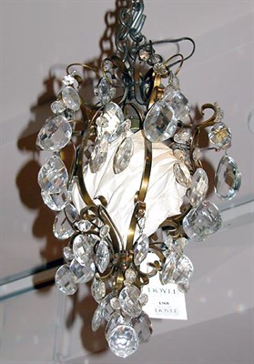 Lot 1368 - Rococo Style Glass and Gilt-Metal Single-Light...