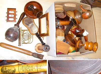 Lot 1130 - Group of Treen Decorations Including boxes,...