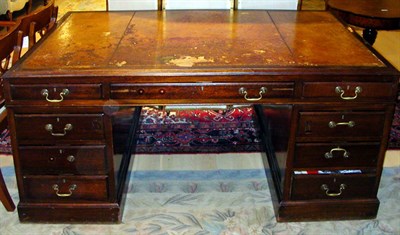 Lot 1133 - Georgian Style Leather Top Mahogany Desk