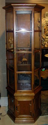 Lot 1148 - Georgian Style Fruitwood Hexagonal Vitrine